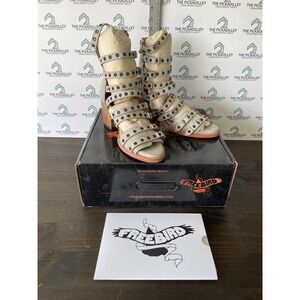 Freebird by Steven Casandra Ice Gladiator Sandals Leather Size‎ 10 Heeled Zip